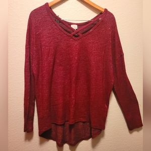 Burgundy Longsleeve Top